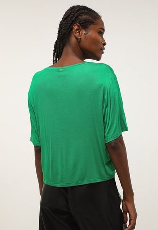 Camiseta Lança Perfume Reta Logo Acetinada Verde