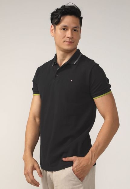 Camisa Polo Aramis Reta Classic Preta - Marca Aramis