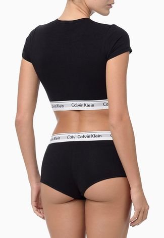 Top Calvin Klein Underwear Modern Cotton MAR4091 09 Preto