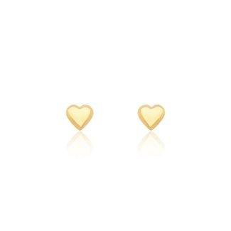 Brinco Infantil Coração em Ouro Amarelo 18k
