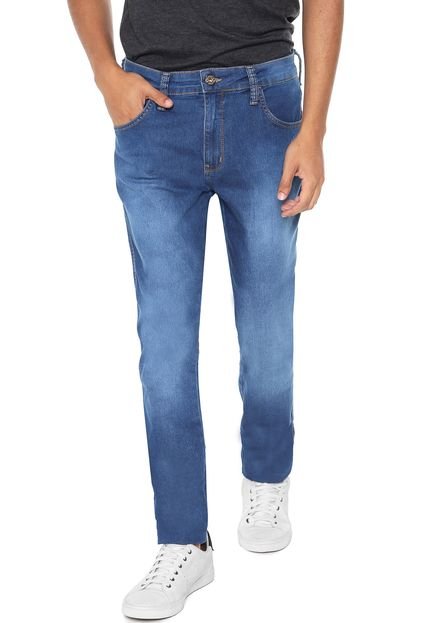 Calça Jeans Triton Slim Estonada Azul - Marca Triton