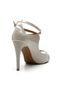 Peep Toe Thelure Tiras Cinza - Marca Thelure