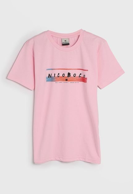Camiseta Nicoboco Infantil Estampada Rosa - Marca Nicoboco