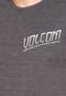 Camiseta Manga Curta Volcom Half Way Cinza Escuro - Marca Volcom