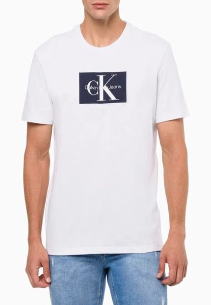 Camiseta Calvin Klein Jeans Logo Branca CKJM105-0900 - Marca Calvin Klein Jeans