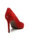 Scarpin Couro Dumond Bico Fino Vermelho - Marca Dumond