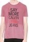 Camiseta Calvin Klein Jeans Yes Rosa - Marca Calvin Klein Jeans