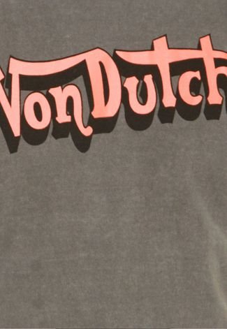 Camiseta Von Dutch Logo 3D Cinza
