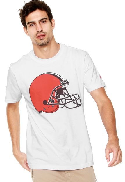 Camiseta New Era Permanente Cleveland Branca - Marca New Era