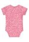 Body Unissex Curto de Dinos para Bebês Quimby Rosa - Marca Quimby