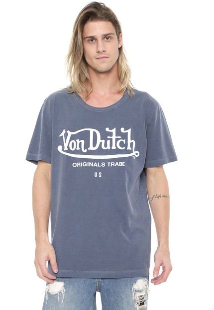 Camiseta Von Dutch Estampada Azul - Marca Von Dutch 