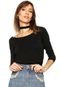 Blusa Le Lis Blanc Deux Choker Preta - Marca Le Lis Blanc Deux