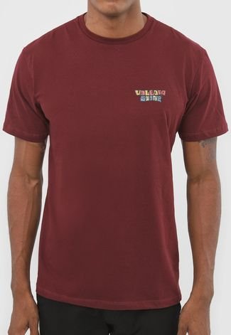 Camiseta Volcom Day Waves Vinho