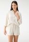 Conjunto Levosch Camisa e Shorts De Linho Nude - Marca 77VS LEVOSCH