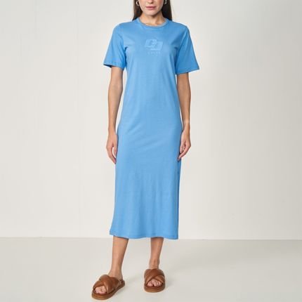 Vestido Colcci T-shirt Dress Ve25 Azul Atomic Blue Feminino - Marca Colcci