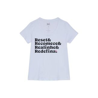 Camiseta Reset Recomece Reversa Branco