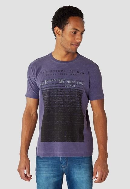 Camiseta Calvin Klein Jeans Barrem Roxa - Marca Calvin Klein Jeans