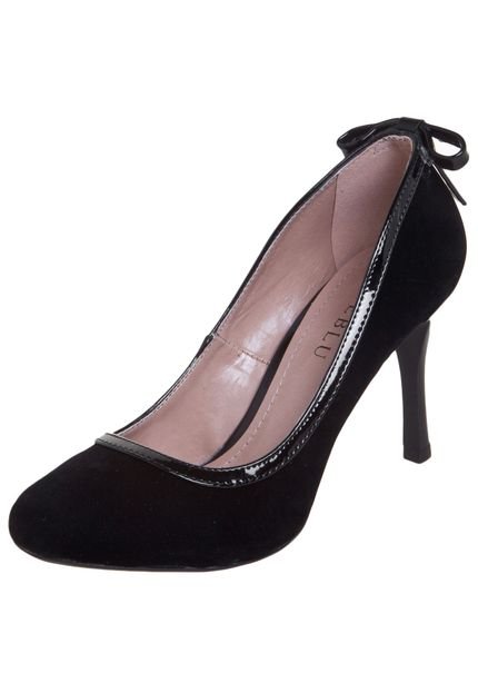 Scarpin FiveBlu Frufru Preto - Marca FiveBlu