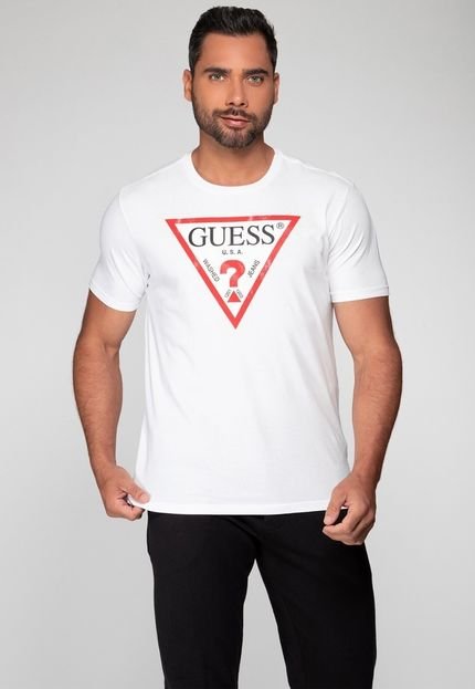 Camiseta Logo Desgastado Guess - Marca Guess