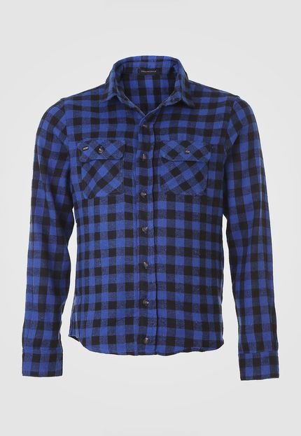 Camisa Aeropostale Reta Xadrez Vichy Azul - Marca Aeropostale