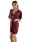 Robe Fitss Romantic Com Renda Vinho - Marca Fitss