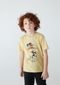 Camiseta Infantil Menino Manga Curta Tradicional Com Estampa Hering Kids  Tam 1 A 16 - Amarelo - Marca Hering