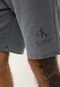 Bermuda de Moletom Calvin Klein Jeans Reta Logo Re Issue Address Azul-Marinho - Marca Calvin Klein Jeans