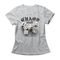 Camiseta Feminina Chaos Bluff - Mescla Cinza - Marca Studio Geek 