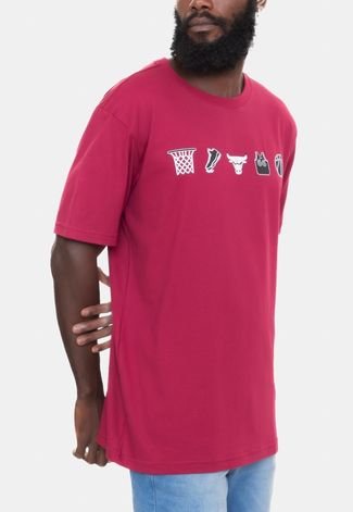 Camiseta NBA Basket Symbols Chicago Bulls Vinho
