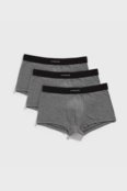 Kit Cueca Boxer Curta Cotton Cinza Mescla - P - Marca Aramis