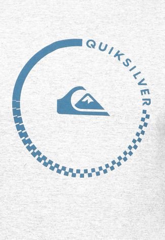 Camiseta Quiksilver Slim Fit Quik Logo Cinza