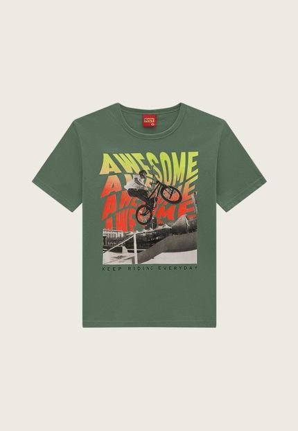 Camiseta Infantil Kyly Bike Verde - Marca Kyly