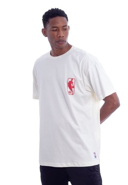 Camiseta NBA Plus Size Estampada Basketball Casual Off White - Marca NBA