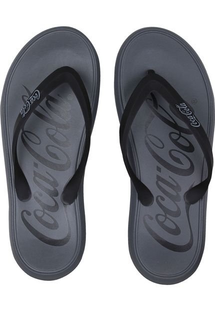 Chinelo Coca Cola Shoes Logo Cinza - Marca Coca Cola