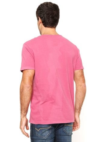 Camiseta Aramis Regular Fit Estampada Rosa