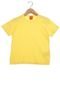 Camiseta Manga Curta Kyly Flamê Infantil Amarela - Marca Kyly