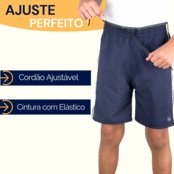 KIT 2 Bermuda Infantil Tactel com Elastano Short Escola Passeio - Marca KS