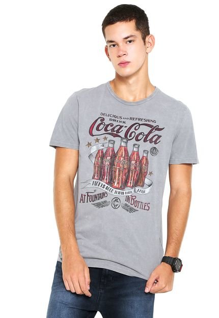 Camiseta Coca Cola Desenho Cinza - Marca Coca-Cola Jeans