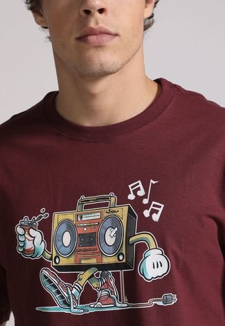Camiseta Blunt Rádio Vinho