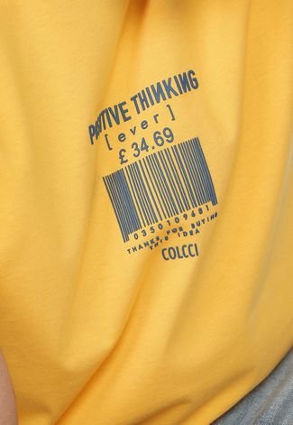 Camiseta Colcci Positive Amarela