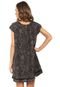 Vestido Cativa Curto Estampado Preto - Marca Cativa