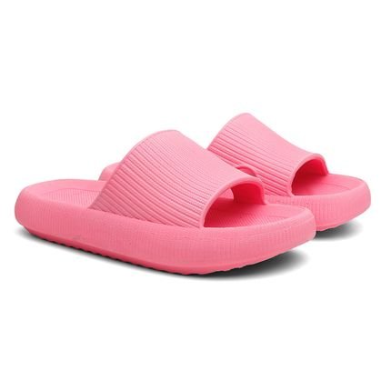 Chinelo Nuvem Slide Flexível Reforçado Confort Estiloso Moda - Rosa Prada - Marca Nine4