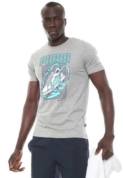 Camiseta Puma Sneaker Cinza - Marca Puma