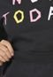 Blusa de Moletom Flanelada Fechada Not Today Preto - Marca FiveBlu