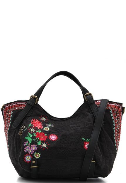 Bolsa Desigual Bordada Preta - Marca Desigual