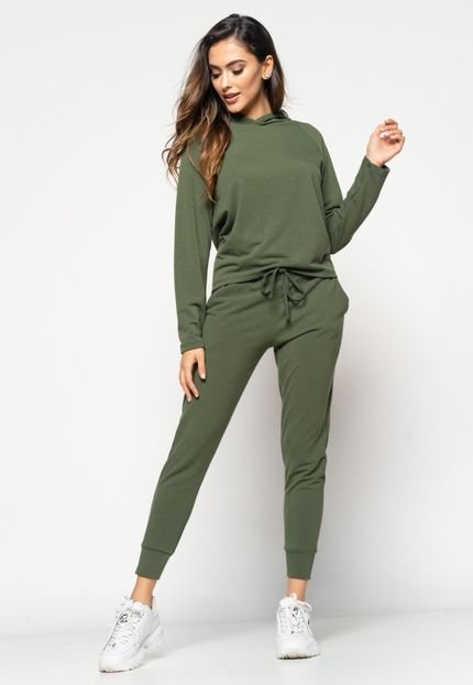 Conjunto Salvatore Comfy Com Casaco Capuz e Jogger Moletinho Verde - Marca Salvatore Fashion