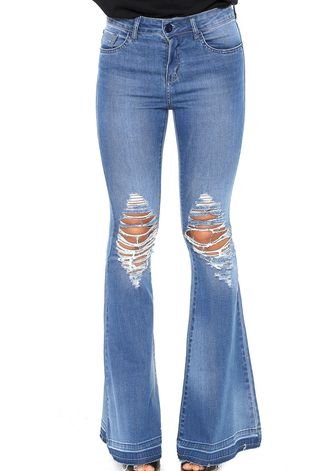 Calça Jeans It's & Co Flare Dakota Azul