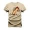 Camiseta Plus Size Unissex Algodão Macia Premium Estampada Hot Dog Bolt - Bege - Marca Nexstar
