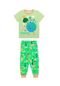Pijama Infantil que Brilha no Escuro com Aplique - Marca Alakazoo