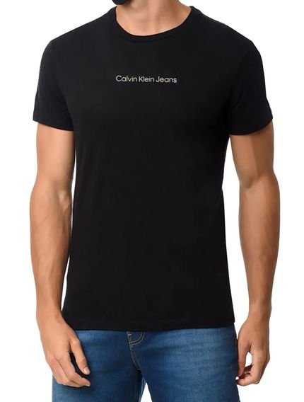 Camiseta Calvin Klein Jeans Masculina Institutional New Logo Preta - Marca Calvin Klein